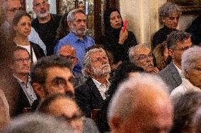 Funeral Mass For Writer Elias Khoury - Beirut