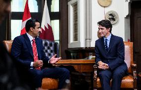 Justin Trudeau Welcomes Emir of Qatar - Ottawa