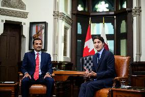 Justin Trudeau Welcomes Emir of Qatar - Ottawa