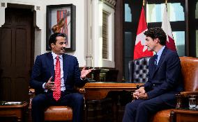 Justin Trudeau Welcomes Emir of Qatar - Ottawa