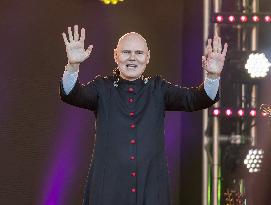 Billy Corgan Performs At Jimmy Kimmel Live - LA