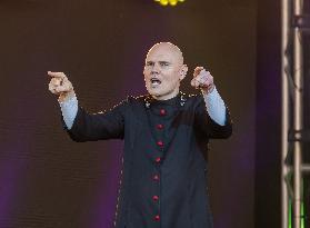 Billy Corgan Performs At Jimmy Kimmel Live - LA