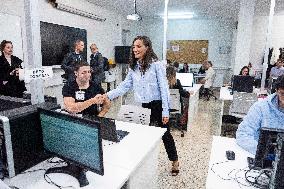 Queen Letizia At Vocational Training Course Opening - Castro-Urdiales