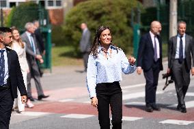 Queen Letizia At Vocational Training Course Opening - Castro-Urdiales