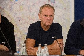 Government's Crisis Staff Meeting Amidst Floods In Southern Poland.