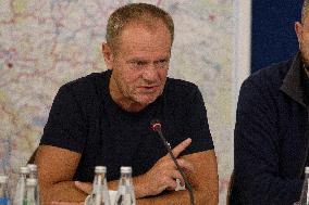 Government's Crisis Staff Meeting Amidst Floods In Southern Poland.