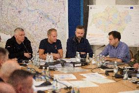 Government's Crisis Staff Meeting Amidst Floods In Southern Poland.