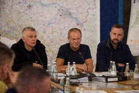 Government's Crisis Staff Meeting Amidst Floods In Southern Poland.