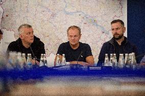 Government's Crisis Staff Meeting Amidst Floods In Southern Poland.