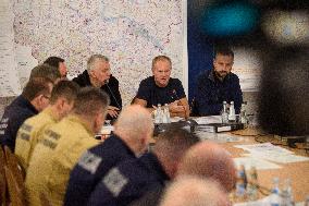 Government's Crisis Staff Meeting Amidst Floods In Southern Poland.