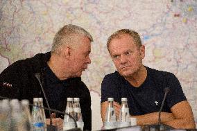 Government's Crisis Staff Meeting Amidst Floods In Southern Poland.