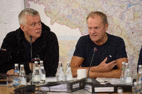 Government's Crisis Staff Meeting Amidst Floods In Southern Poland.