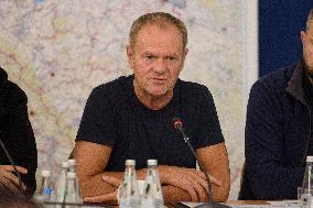 Government's Crisis Staff Meeting Amidst Floods In Southern Poland.