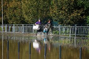 Wroclaw City Prepares For The Flood Wave On The Oder River.