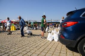 Wroclaw City Prepares For The Flood Wave On The Oder River.