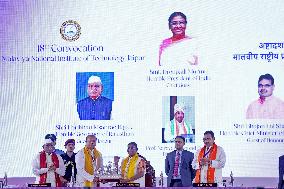 President Of India Droupadi Murmu During 18th Convocation Ceremony AT MNIT In Jaipur