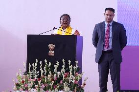 President Of India Droupadi Murmu During 18th Convocation Ceremony AT MNIT In Jaipur