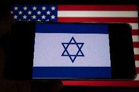 Israel and the United States Flag