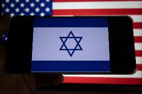 Israel and the United States Flag