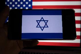 Israel and the United States Flag