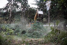 2nd Day Of Attempts By Gendarmerie To Clear The 'Verger' ZAD On The Planned A69 Highway