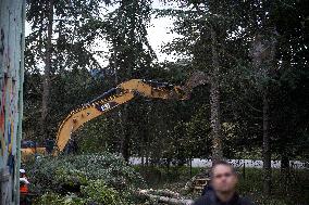 2nd Day Of Attempts By Gendarmerie To Clear The 'Verger' ZAD On The Planned A69 Highway