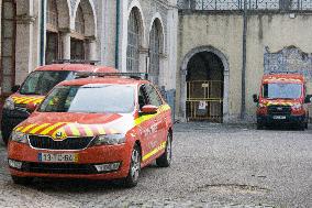 Brigades Or Fire In Lisbon Ready To Help The Large-scale Fire In The Region