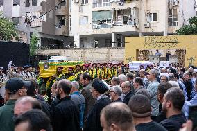 Pagers Attack Victims Funeral By Hezbollah - Beirut