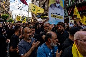 Pagers Attack Victims Funeral By Hezbollah - Beirut