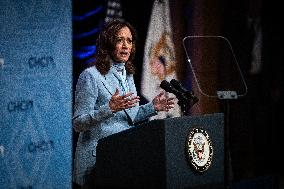 VIce President Kamala Harris delivers remarks at Congressional Hispanic Caucus conference