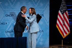 VIce President Kamala Harris delivers remarks at Congressional Hispanic Caucus conference