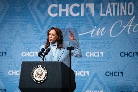 VIce President Kamala Harris delivers remarks at Congressional Hispanic Caucus conference