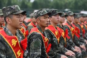 A Send-off Ceremony For New Recruits Held in Fuyang