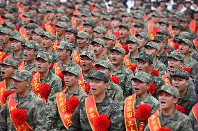 A Send-off Ceremony For New Recruits Held in Fuyang