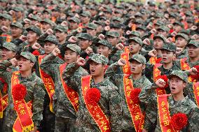 A Send-off Ceremony For New Recruits Held in Fuyang