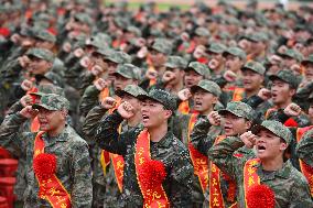 A Send-off Ceremony For New Recruits Held in Fuyang