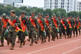 A Send-off Ceremony For New Recruits Held in Fuyang