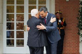 Pedro Sanchez Welcomes Mahmoud Abbas - Madrid