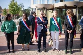 Macron Visits The Nanterre Arboretum - Nanterre