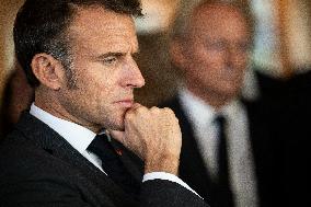 Macron Visits The Nanterre Arboretum - Nanterre