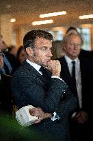 Macron Visits The Nanterre Arboretum - Nanterre