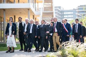 Macron Visits The Nanterre Arboretum - Nanterre