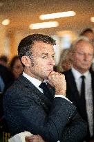 Macron Visits The Nanterre Arboretum - Nanterre