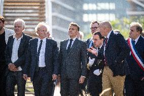 Macron Visits The Nanterre Arboretum - Nanterre