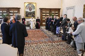 Pope Francis During Private Audience - Vatican