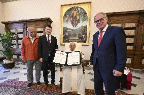 Pope Francis During Private Audience - Vatican