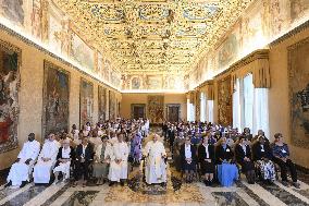 Pope Francis During Private Audience - Vatican