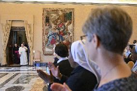 Pope Francis During Private Audience - Vatican