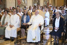 Pope Francis During Private Audience - Vatican