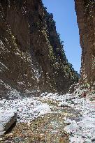 Samaria Gorge On The Island Of Crete